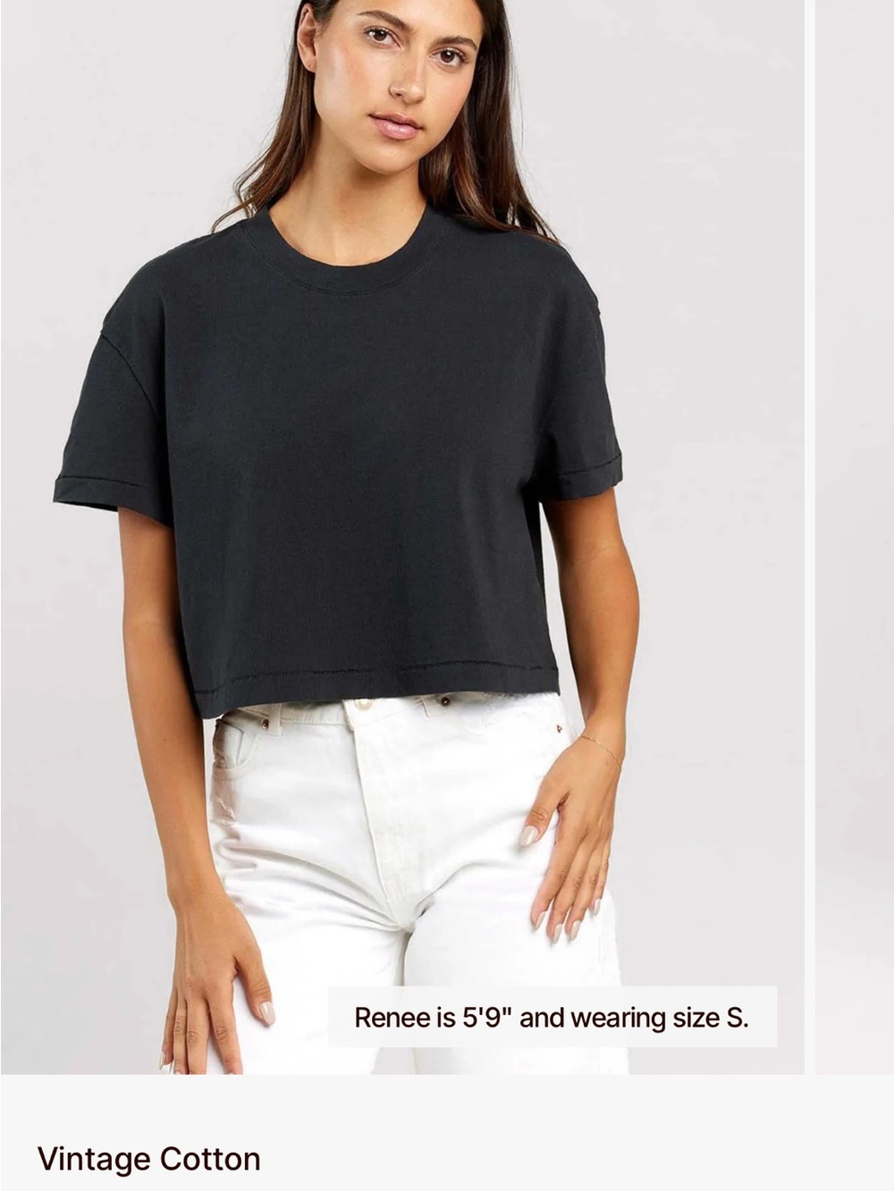 nuuds Black Cropped Crewneck Tee
